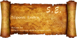 Siposs Endre névjegykártya