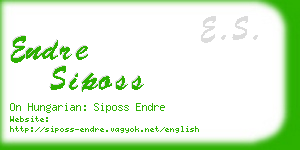endre siposs business card